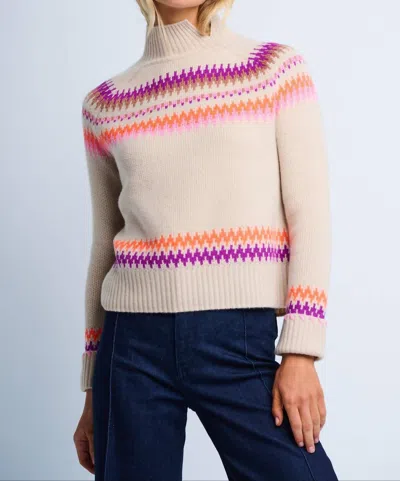 Lisa Todd Fireside Sweater In Latte In Multi