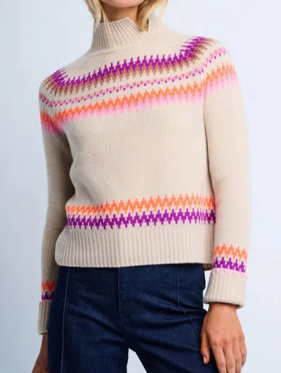 Lisa Todd Fireside Sweater In Latte In Multi