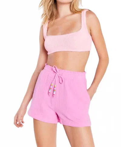 Lisa Todd Flutter High Waist Short In Party Pink