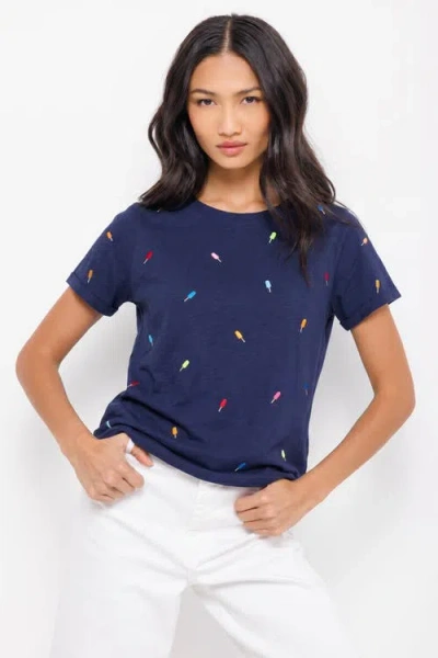 Lisa Todd Full Of Flavor Cotton Tee In Blue