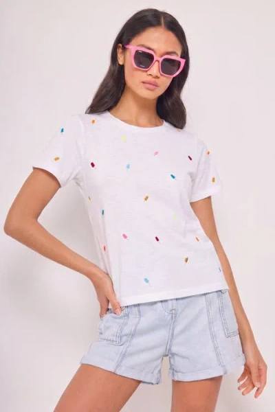 Lisa Todd Full Of Flavor Cotton Tee In White