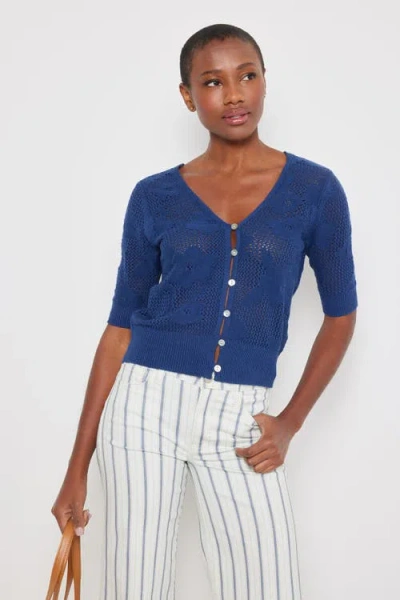 Lisa Todd Garden Party Sweater In Blue Galaxy