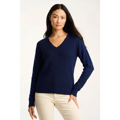 Lisa Todd Heartfelt Cotton Sweater In Blue