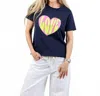 Lisa Todd Hello Love Tee In Navy In Blue