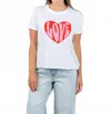 Lisa Todd Love Heart Graphic Tee In White In White