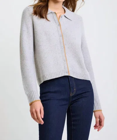 Lisa Todd Honeycomb Cardigan In Silver Mist In Multi