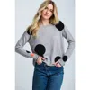 Lisa Todd Hot For Dots Sweater In Gray