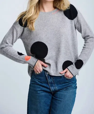 Lisa Todd Hot For Dots Sweater In Stone In White