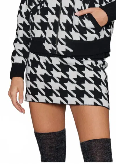 Lisa Todd Hound Mini Skirt In Black In Animal Print