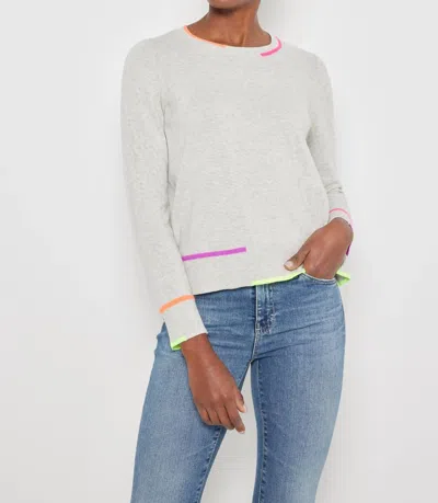 Lisa Todd In Line Sweater In Grey Mist