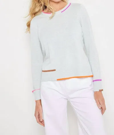 Lisa Todd In Line Sweater In Iced Blue