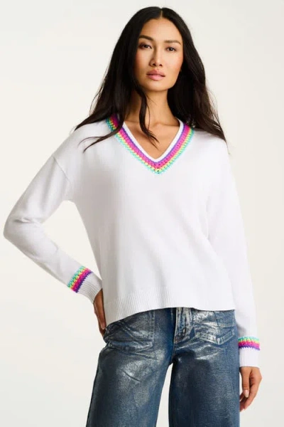 Lisa Todd In The Mix Cotton Sweater In White