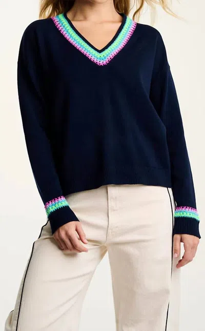 Lisa Todd In The Mix Sweater In Navy In Blue
