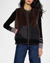 LISA TODD JET SETTER COMBO FAUX FUR VEST