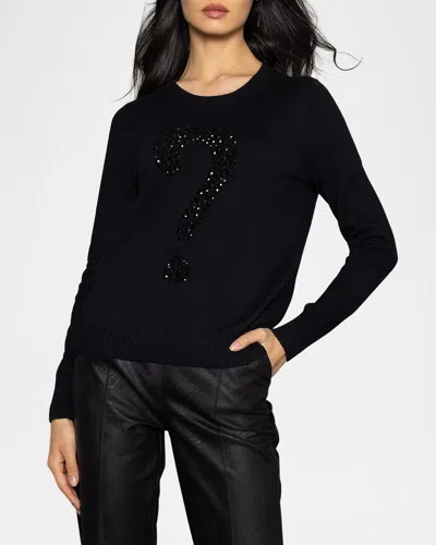 Lisa Todd Keep Em Guessing Cotton-cashmere Sweater In Black