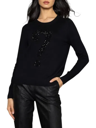 Lisa Todd Keep Em Guessing Cotton-cashmere Sweater In Black