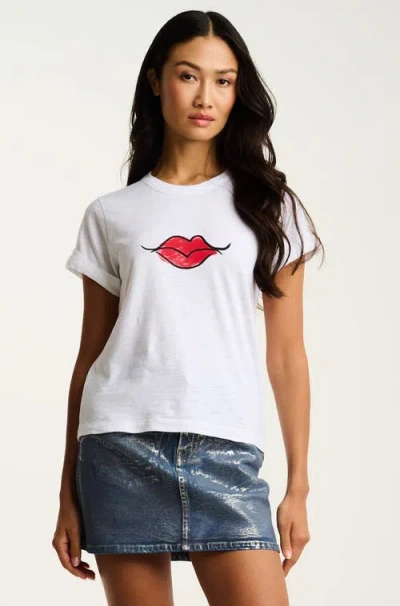 Lisa Todd Kiss And Make Up Tee In White