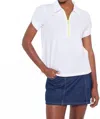 Lisa Todd Knot It Polo Top In White In White