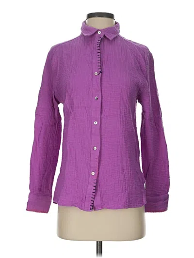 Pre-owned Lisa Todd Long Sleeve Button Down Shirt In Purple