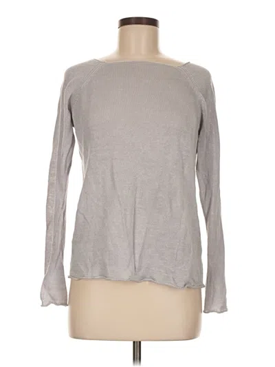 Pre-owned Lisa Todd Long Sleeve Top Gray Crew Neck Tops