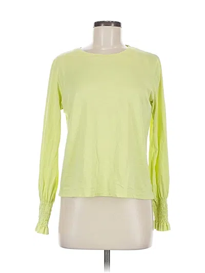Pre-owned Lisa Todd Long Sleeve Top Green Crew Neck Tops
