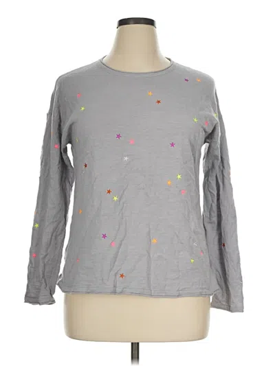 Pre-owned Lisa Todd Long Sleeve T-shirt In Gray