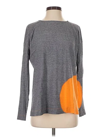 Pre-owned Lisa Todd Long Sleeve T-shirt In Gray