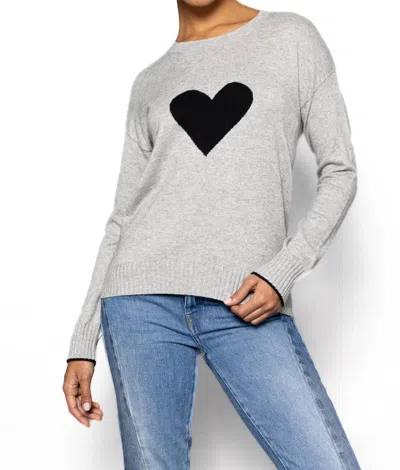 Lisa Todd Love Front Sweater In Silver
