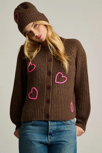 Lisa Todd Love Game Cardigan In Cocoa