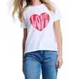 Lisa Todd Love Heart Graphic Tee In White In White
