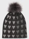 Lisa Todd Love Lines Beanie In Black Combo In Black