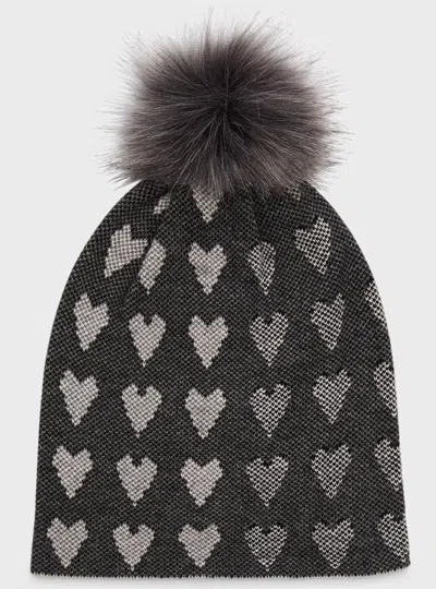Lisa Todd Love Lines Beanie In Black Combo