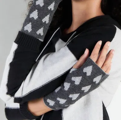 Lisa Todd Love Lines Hand Warmers In Silver/black