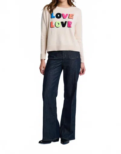 Lisa Todd Love Love Long Sleeve Sweater In Sheepskin In Neutral