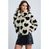 Lisa Todd Love Shag Faux Fur Heart Jacket In White