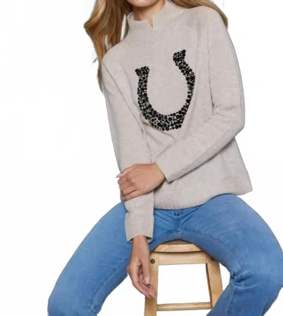 Lisa Todd Lucky You Mock Sweater In Oat In Brown