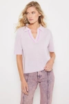 Lisa Todd Members Only Cashmere Polo In Iced Lilac