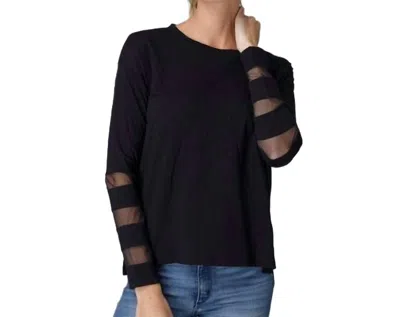 Lisa Todd Mesh Fest Long Sleeve Top In Black