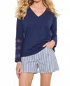 Lisa Todd Mesh Fest Shirt In Navy