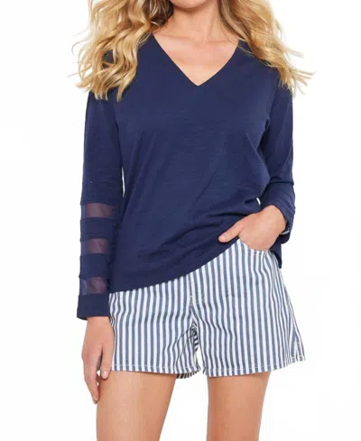Lisa Todd Mesh Fest Shirt In Navy