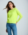 Lisa Todd Neon Lights Cotton Sweater In Green