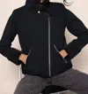 Lisa Todd No Limits Sherpa Heart Moto Jacket In Black In Black