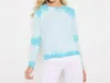 Lisa Todd Not A Faze Sweater In Aqua In Blue
