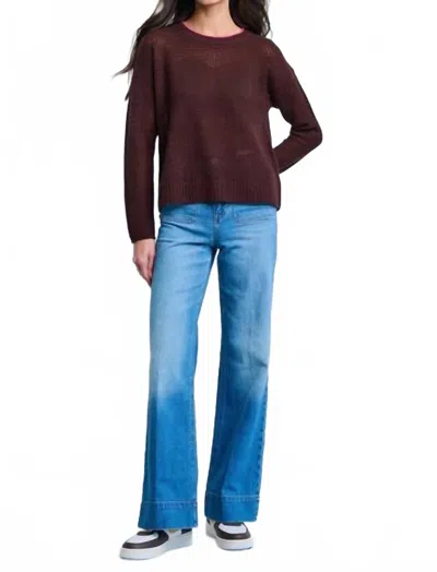 Lisa Todd Open For Love Sweater In Chocolate In Burgundy