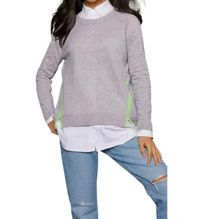 Lisa Todd Opening Act Sweater In Silver Sprinkle In Multi