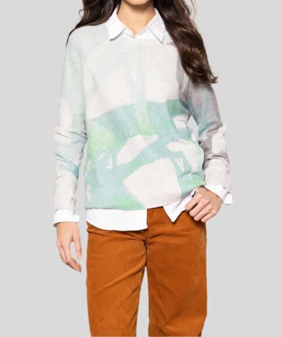 Lisa Todd Painter's Punch Long Sleeve Sweater In Blue Hues