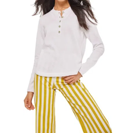 Lisa Todd Patch Magic Henley Sweater In White