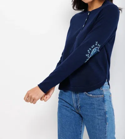 Lisa Todd Patch Magic Sweater In Navy In Blue