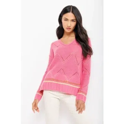 Lisa Todd Summer Softie Sweater In Pink Punch