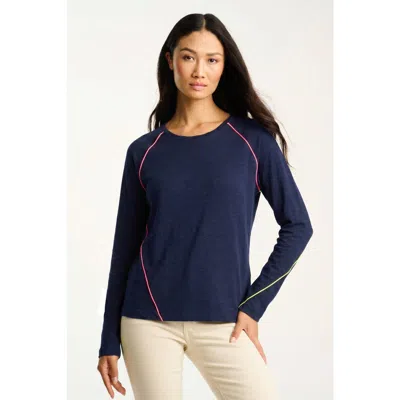 Lisa Todd Piping Hot Cotton T-shirt In Blue